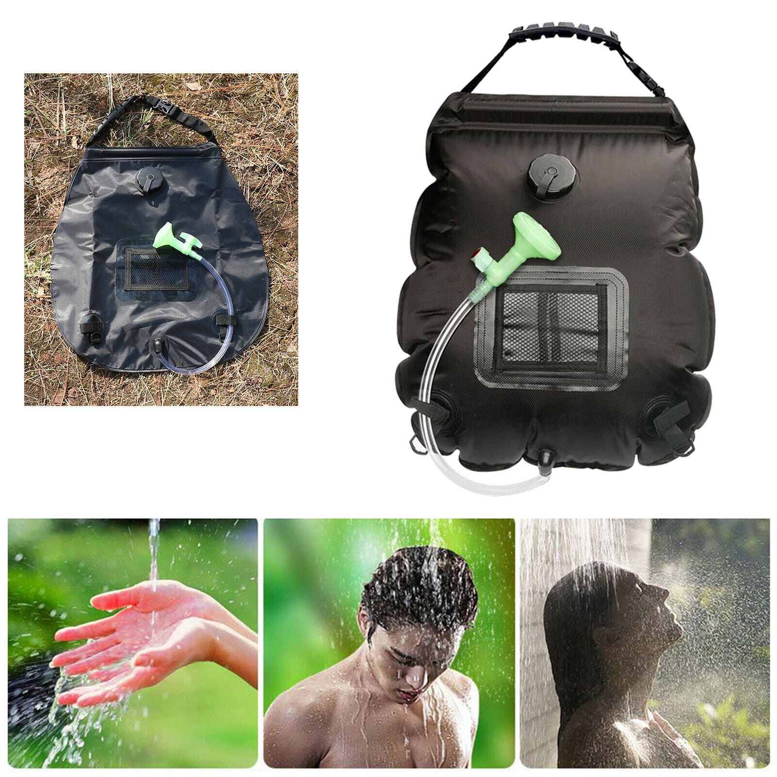 20L Folding PVC Portable Camping Shower Bag for Outdoor Camping Beach Hiking