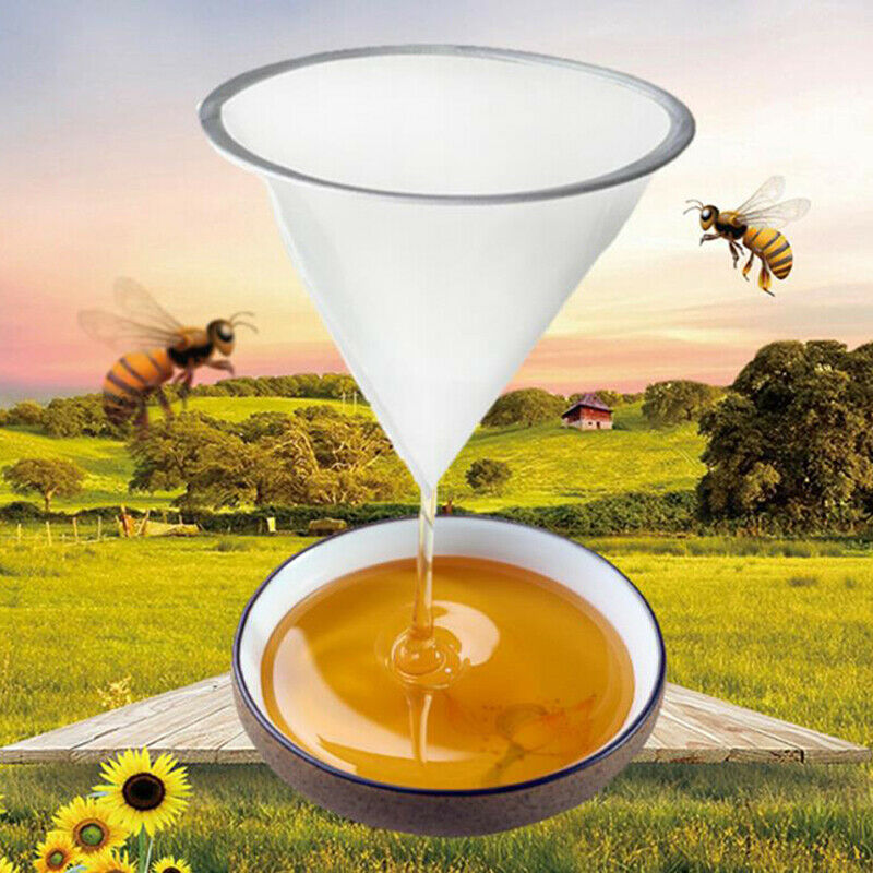 5PCS Honey Filter Pure Funnel Shape Strainer Net Screen Beekeeping Supplies Y1