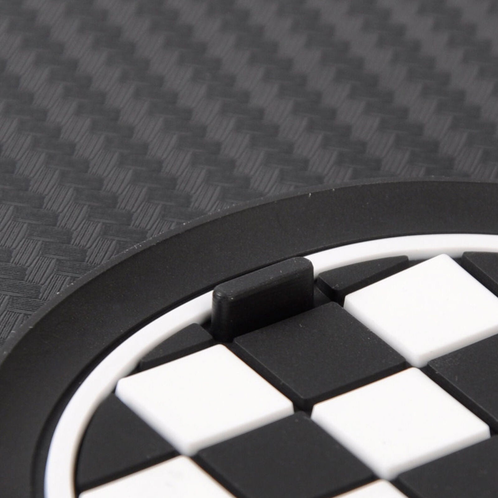 3X Checkered Interior Cup Mat Pad Anti-Noise For Mini Cooper JCW R55 R56 R57 R58