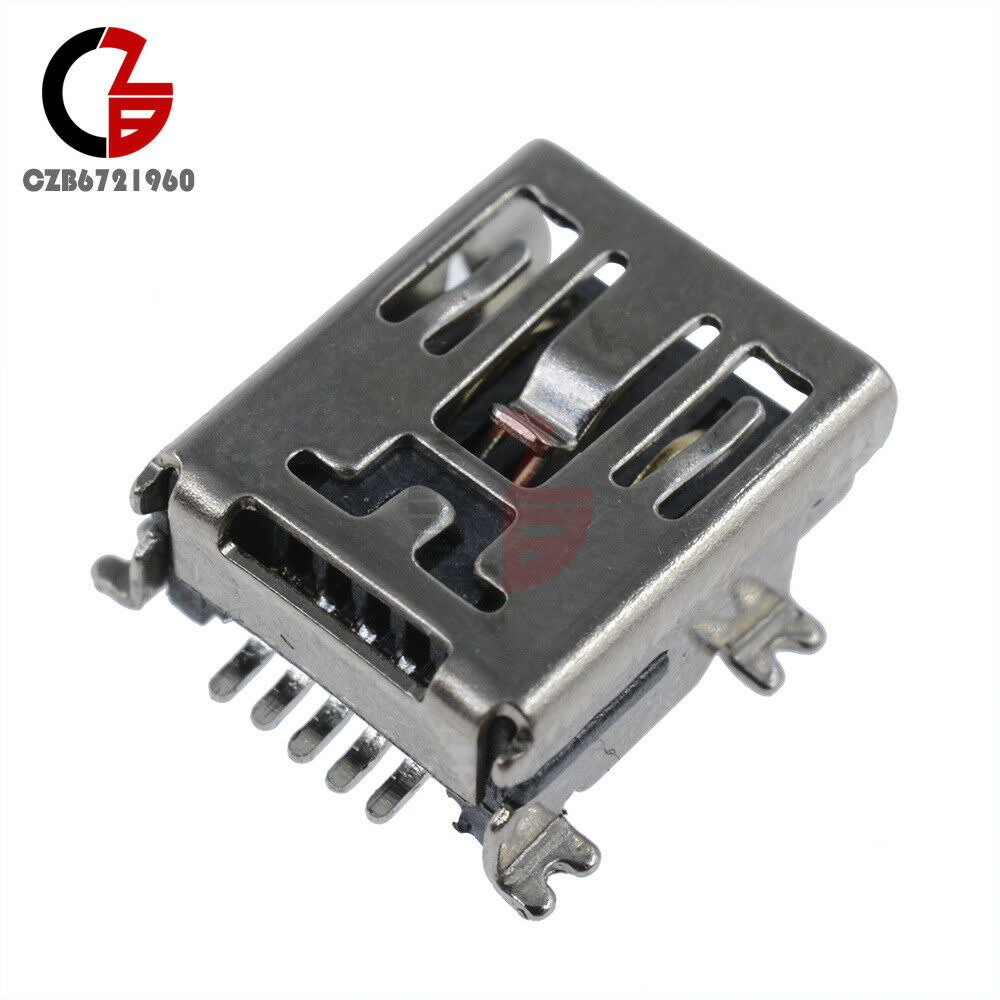 50Pcs Mini USB Type B Female SMT SMD 5-Pin Socket Jack Connector Port PCB Board