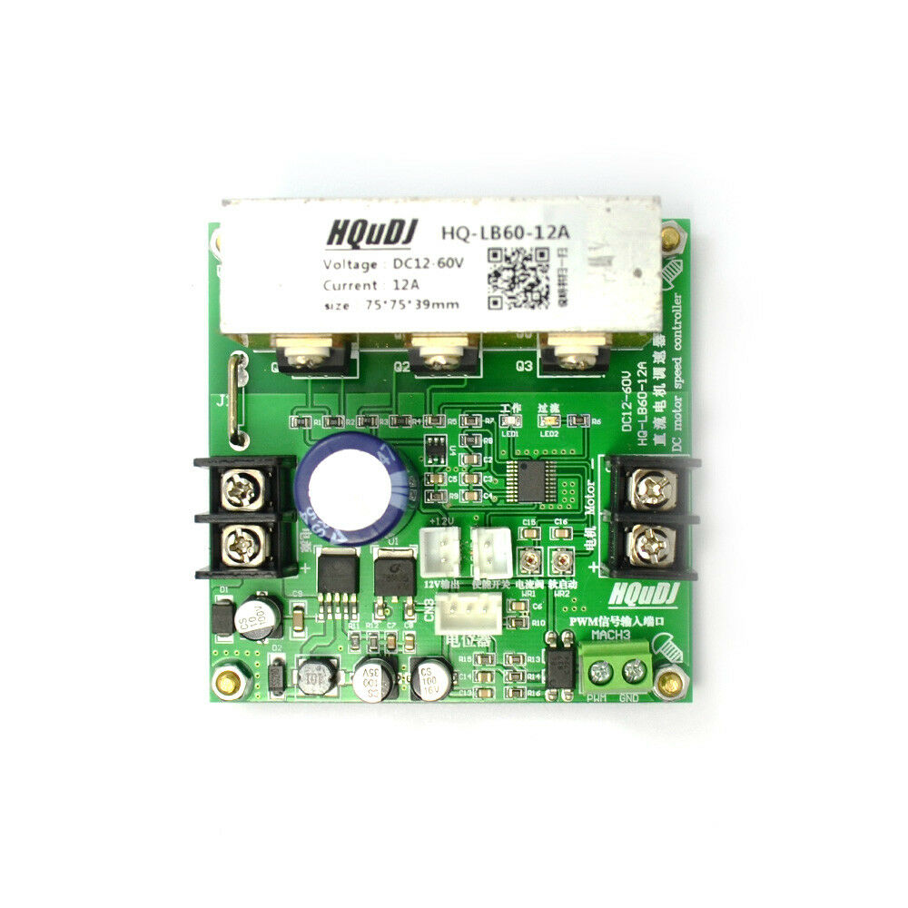 DC12-60V wide voltage PWM DC brush motor speed controller with MACH3 control