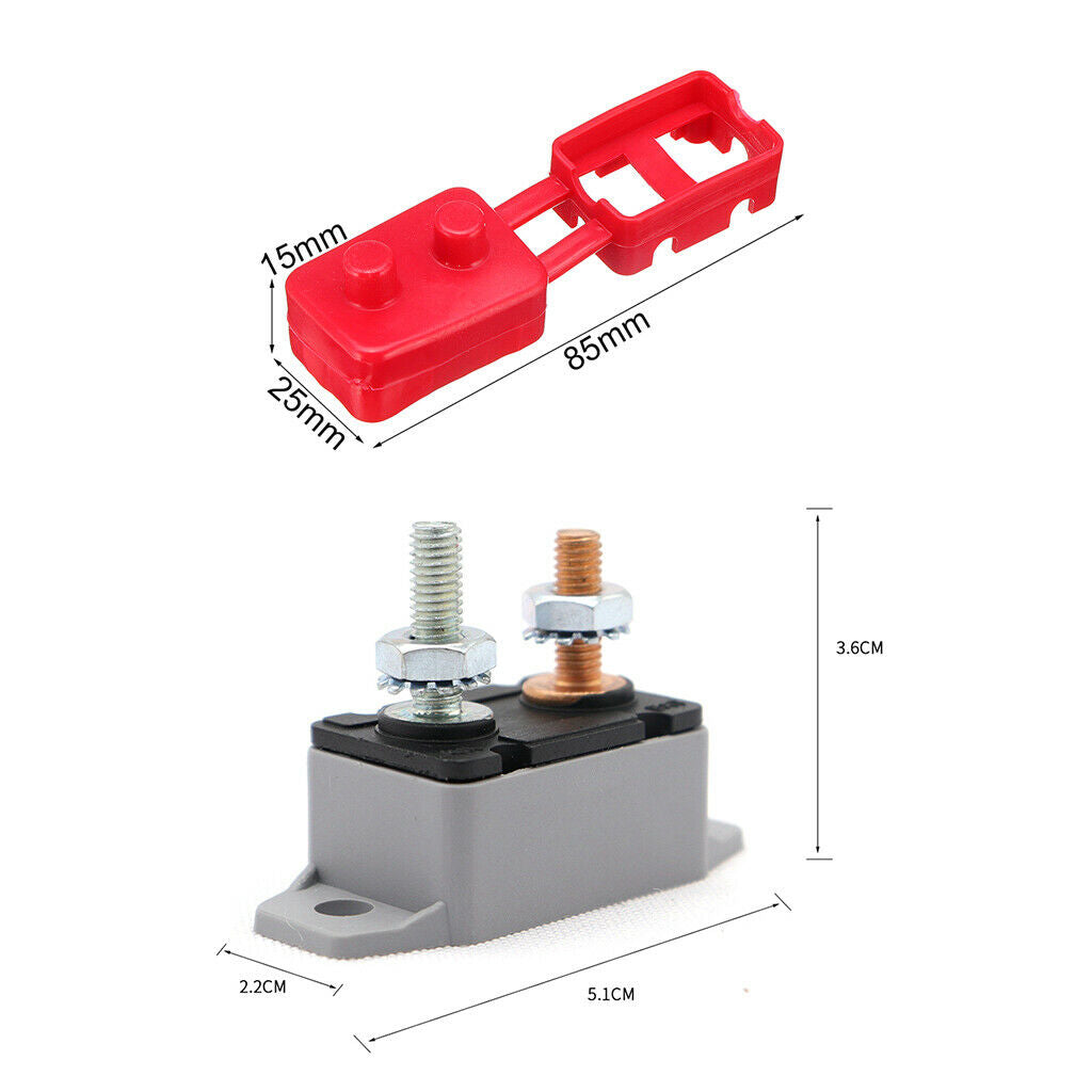 12V  /  24V   Circuit   Breaker  &  Cover   Dual   Battery   Fuse    Auto
