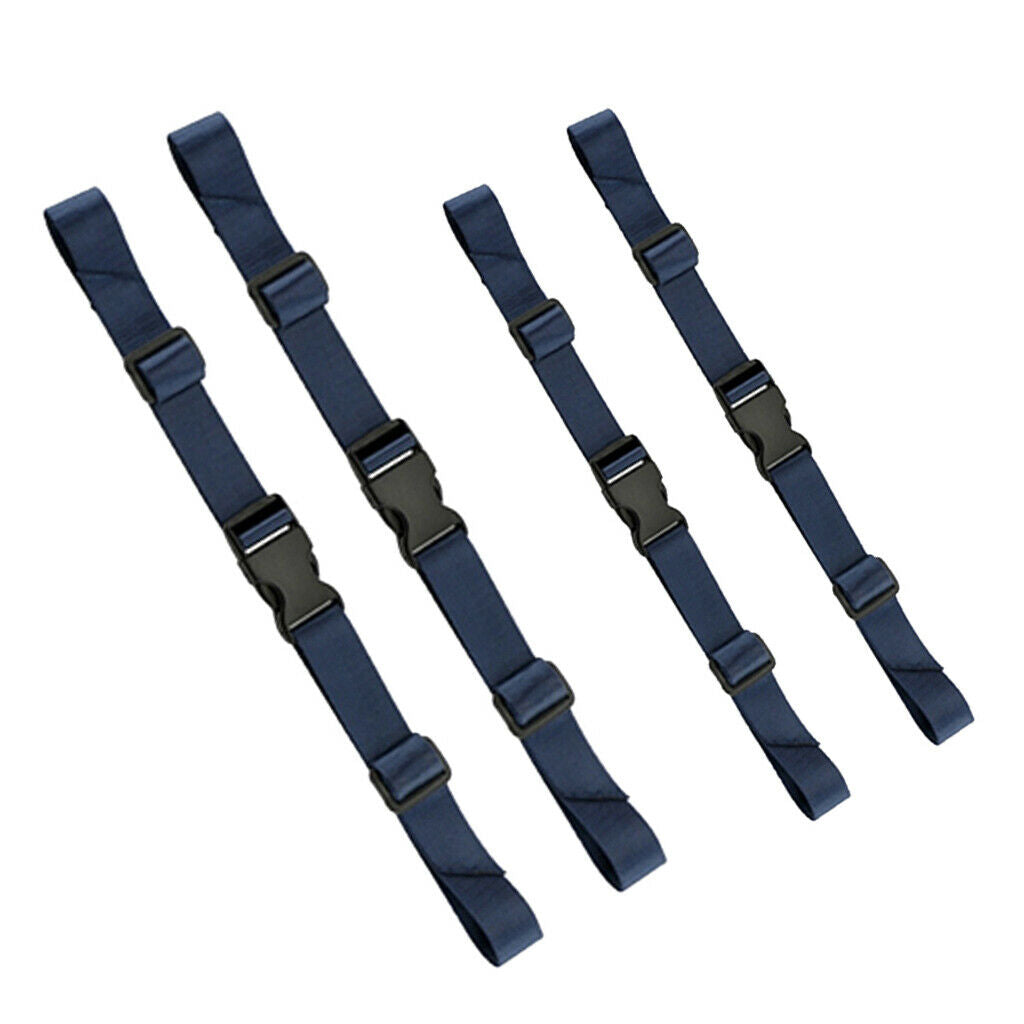 2 Pairs Navy Blue Adjustable Nylon Backpack Strap