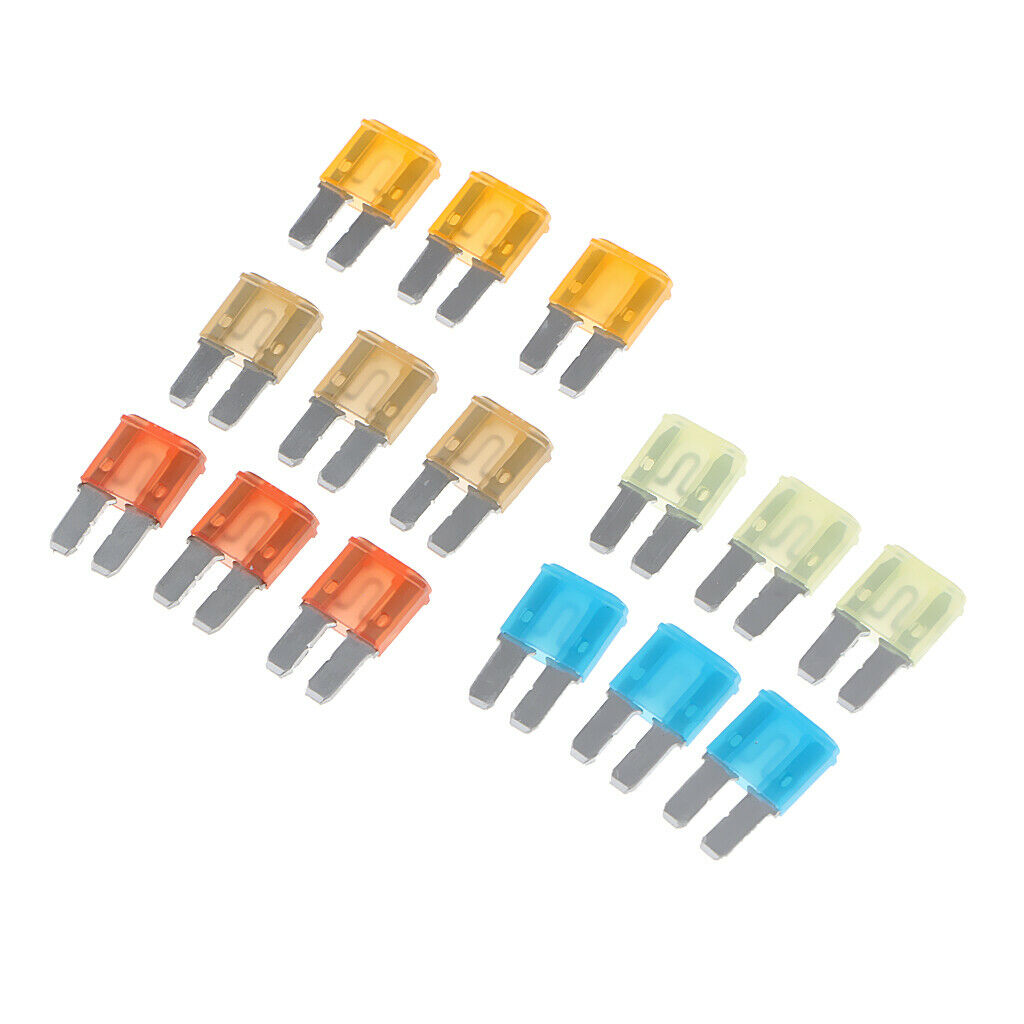 15 Pieces 5-Sizes 5AMP 7.5AMP 10AMP 15AMP 20AMP Micro 2 ATR Blade Fuse Kits