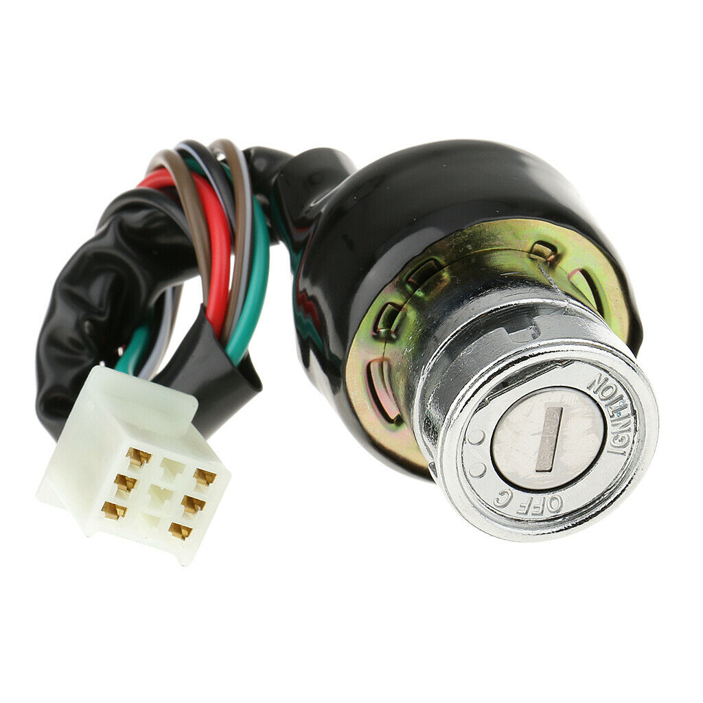 Ignition Switch 6 Wires 3 Positions with Keys, Repair Parts Accessories for