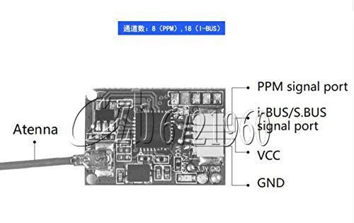 Flysky FS-A8S V2 8CH Mini Receiver w/ PPM i-BUS SBUS Output For FS i4 i6 i10GT2E