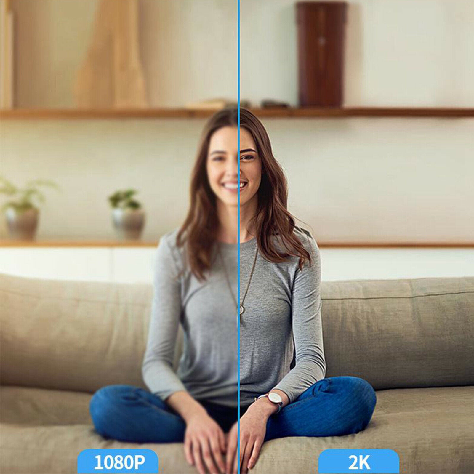 High Definition 2K Webcam Microphone HD Camera for PC Computer Studying