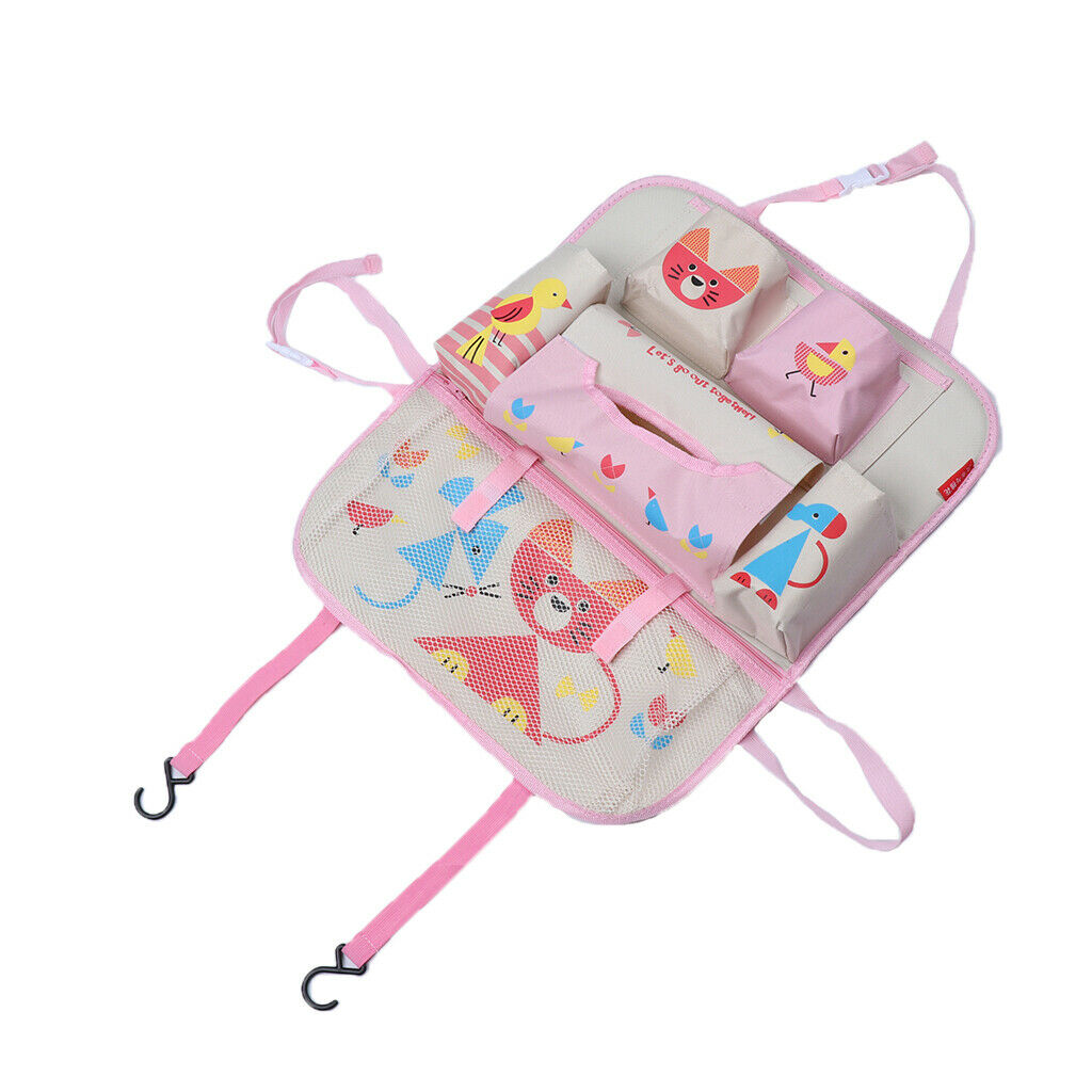 Cartoon Car Seat Back Multi-Pocket Storage Bag Organizer Cute style