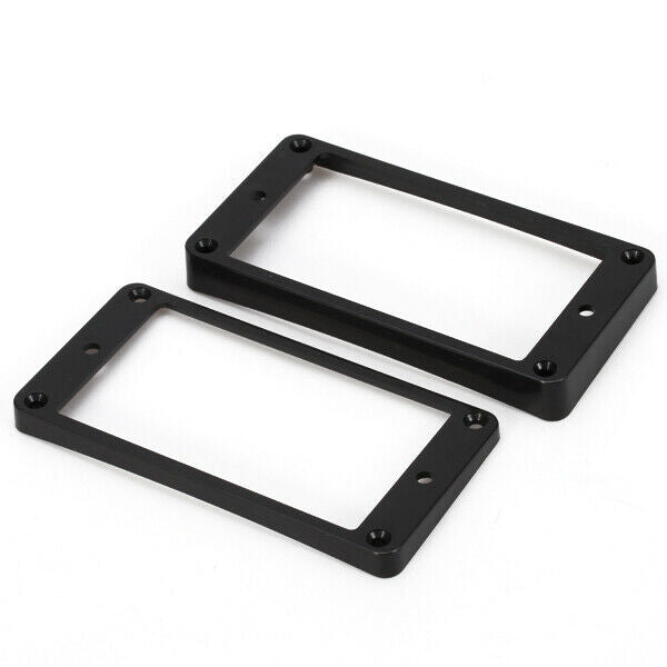 Lots 2 Black Flat Electric Guitar Pickup Frame Mounting Rings Replacements