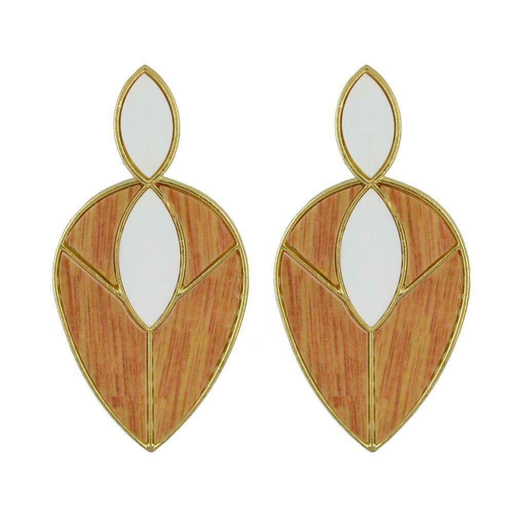 Creative Fashion Geometric Studs Earrings Waterdrop Dangler Jewelry White