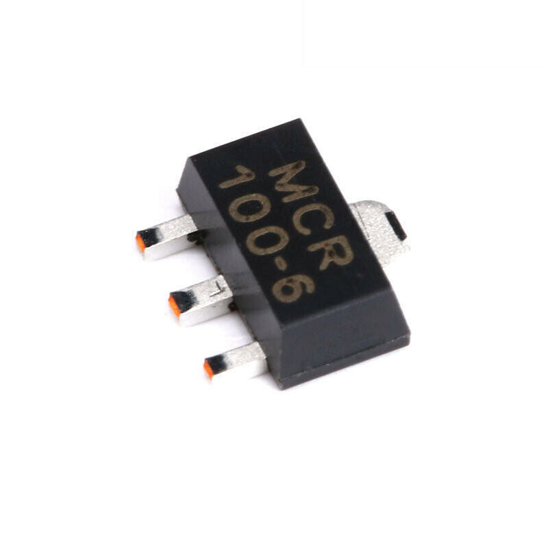 10pcs SMD MCR100-6 SOT-89 400V/0.8A Silicon Controlled Rectifier