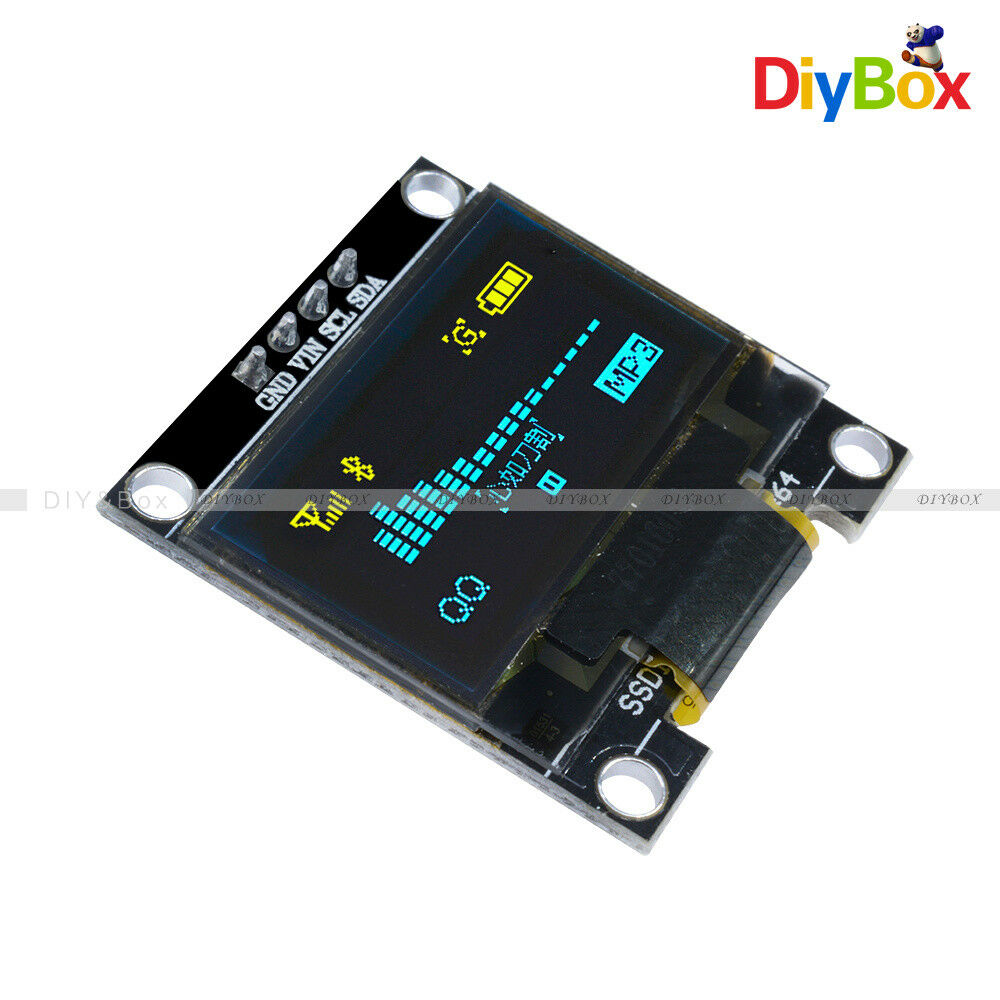 Yellow Blue 0.96" I2C IIC Serial 128X64 OLED LCD LED Display for STM32 Arduino