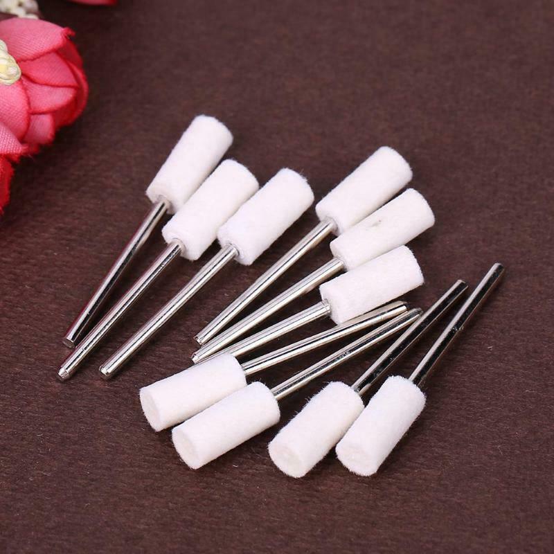 100Pcs Felt Polishing Pad Buff Clean Wheel Point Mandrel for Dremel Rotary Tool