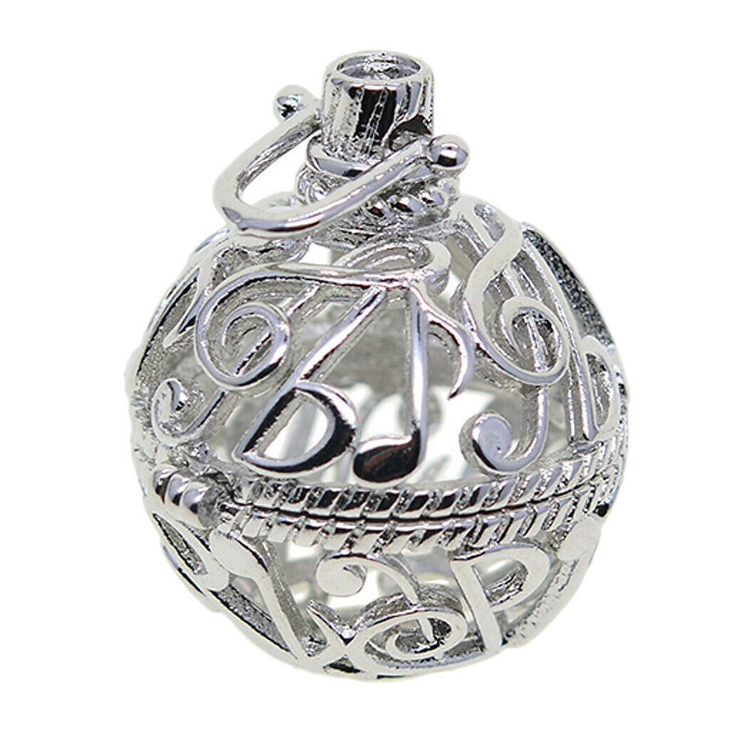 Musical Symbols Beads Cage Pendant Locket Charm for DIY Necklace Pendant