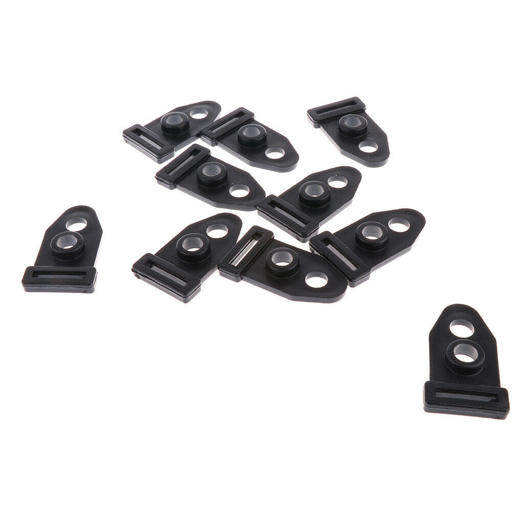 10pcs High-strength Tent Clip Camping Tent Feet Clamp for Outdoor Black 4cm