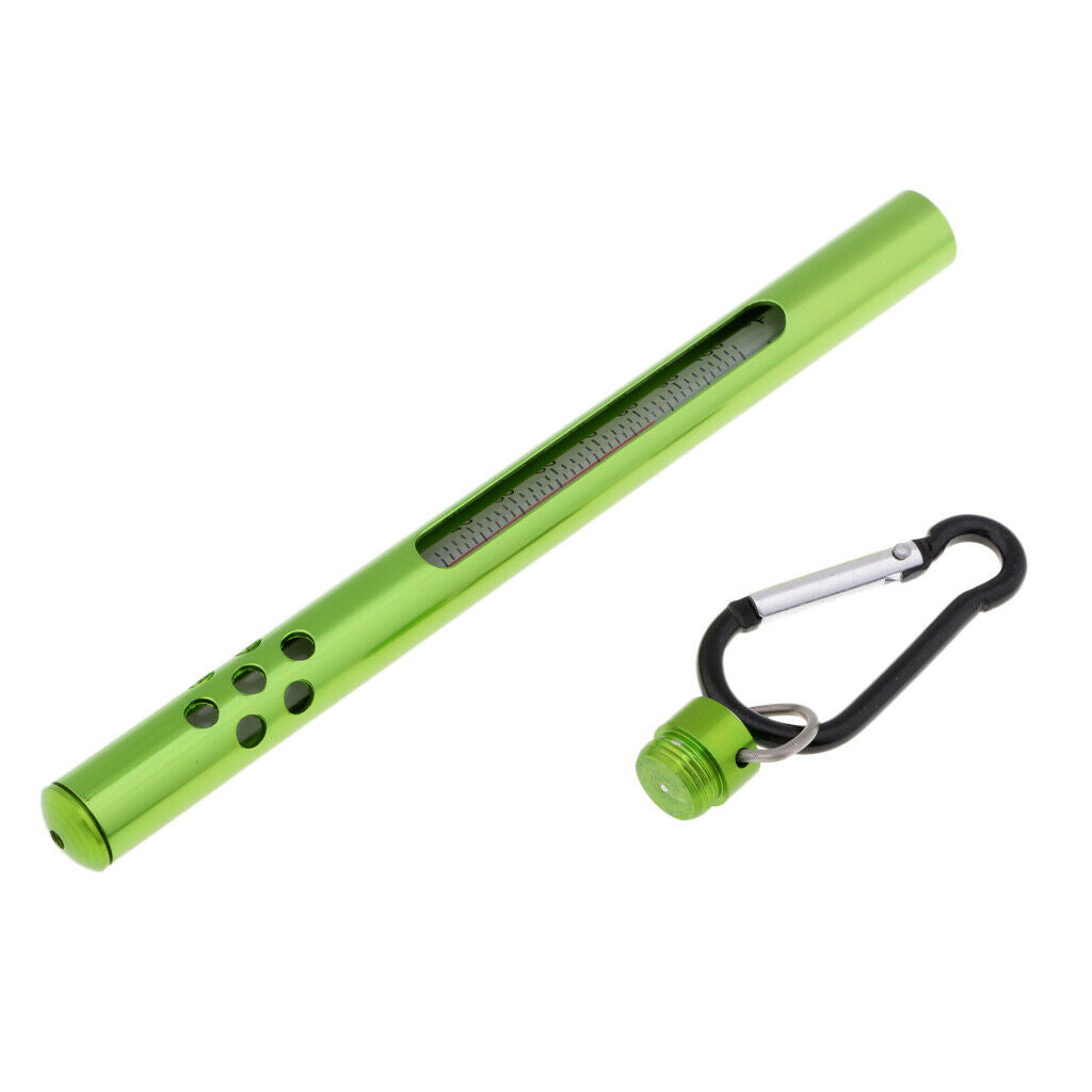 Metal Glass Fly Fishing Water Sea Stream Thermometer Fishing Accessory Green