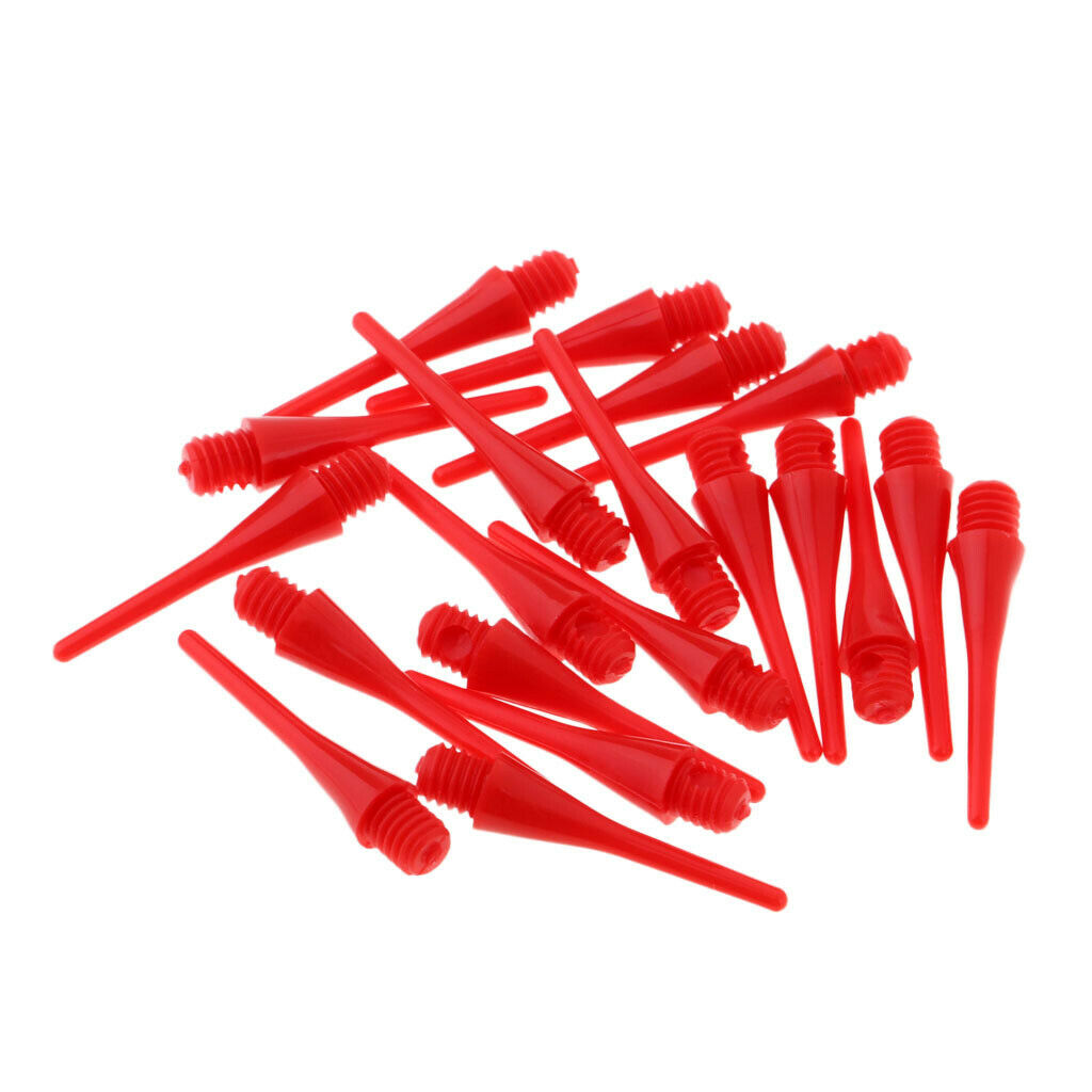 2X 20 Pieces Soft Nylon Tips Points Replacement for Electronic Dart 22mm Red
