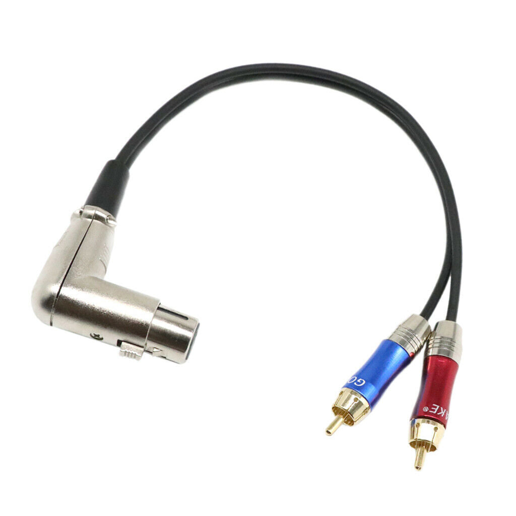 2 Pcs Female Converter XLR To RCA Male Jack Audio Cable Adapter