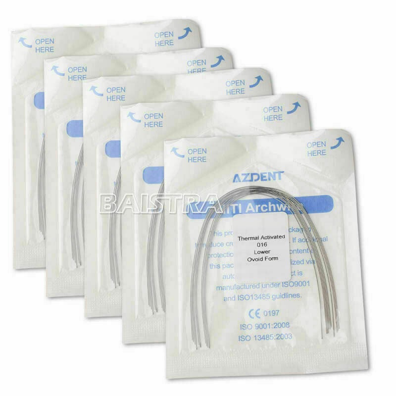 50 X Orthodontics Archwires Thermal Activated Niti Round 0.016 Lower AZDENT CA