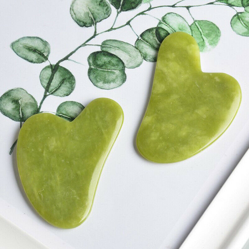 1PC Natural Guasha Facial Jade Face Body Care SPA Gua Sha Board Massager .l8