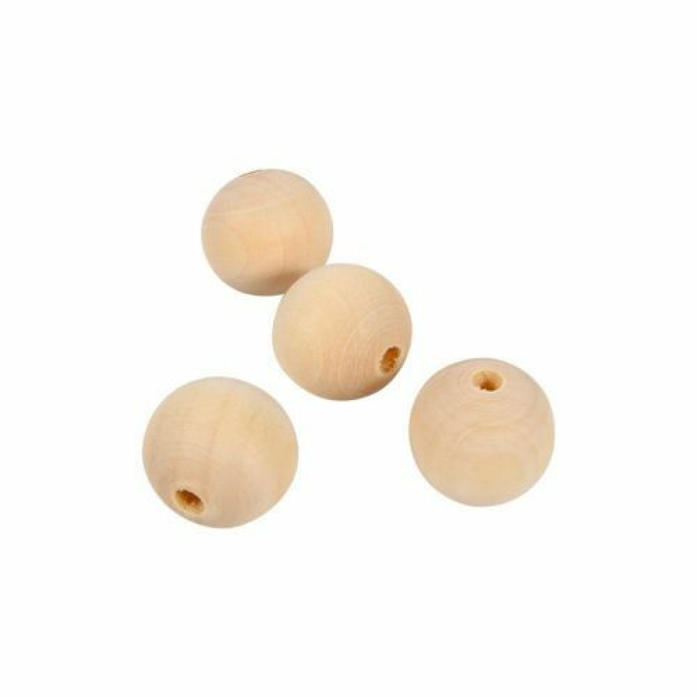 25pcs Bulk 20mm Round Unfinished Wood Beads  Craft