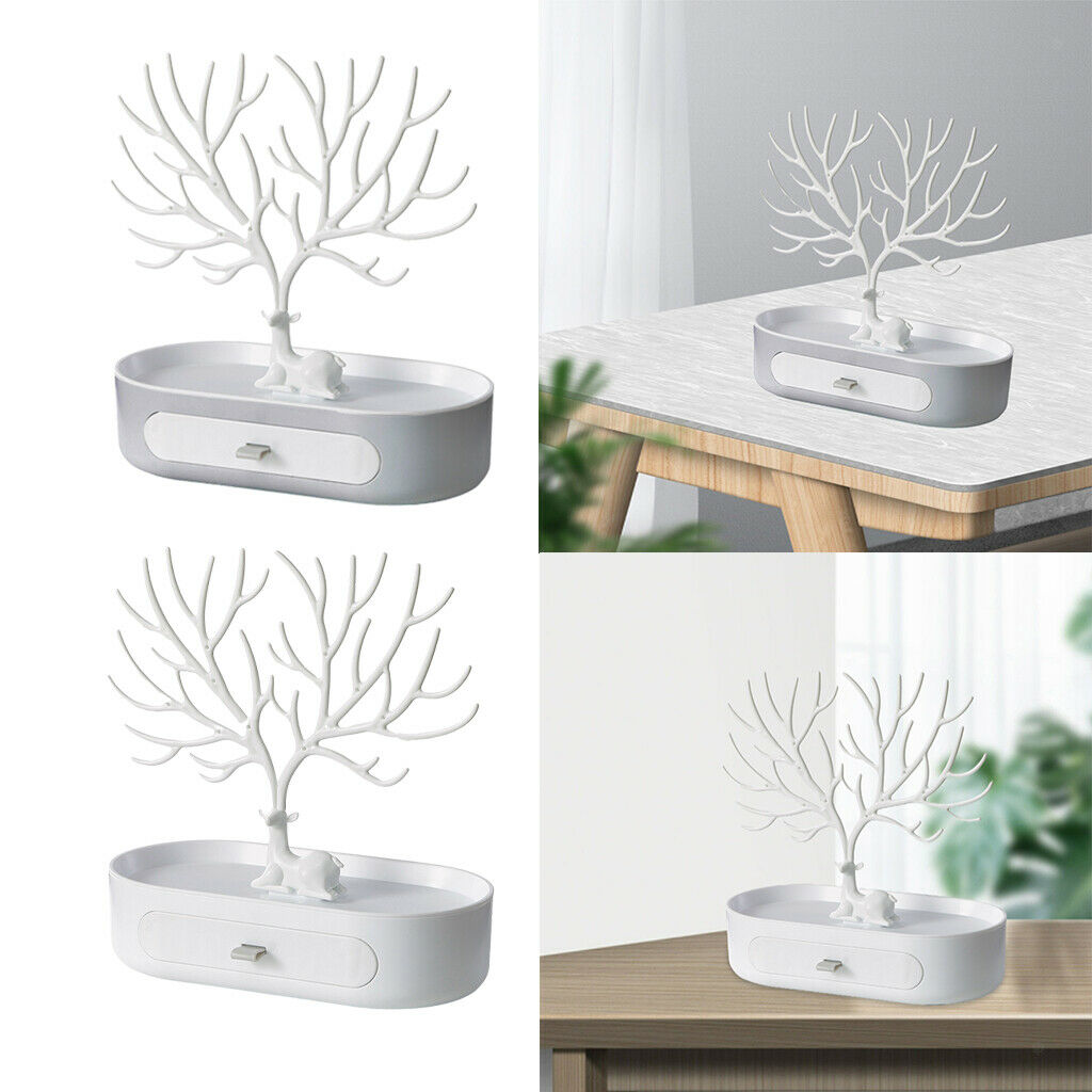 Pack of 2 Jewelry Antlers Tree Stand Organizer Necklace Ring Earring Holder