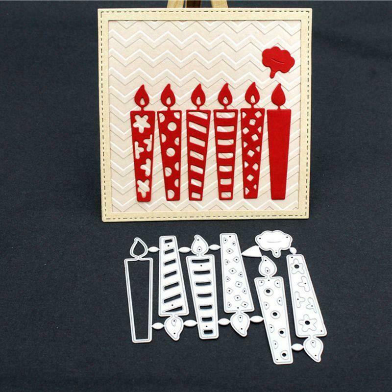Birthday Candle Metal Cutting Dies Stencil DIY Scrapbooking Album Stamp Paper