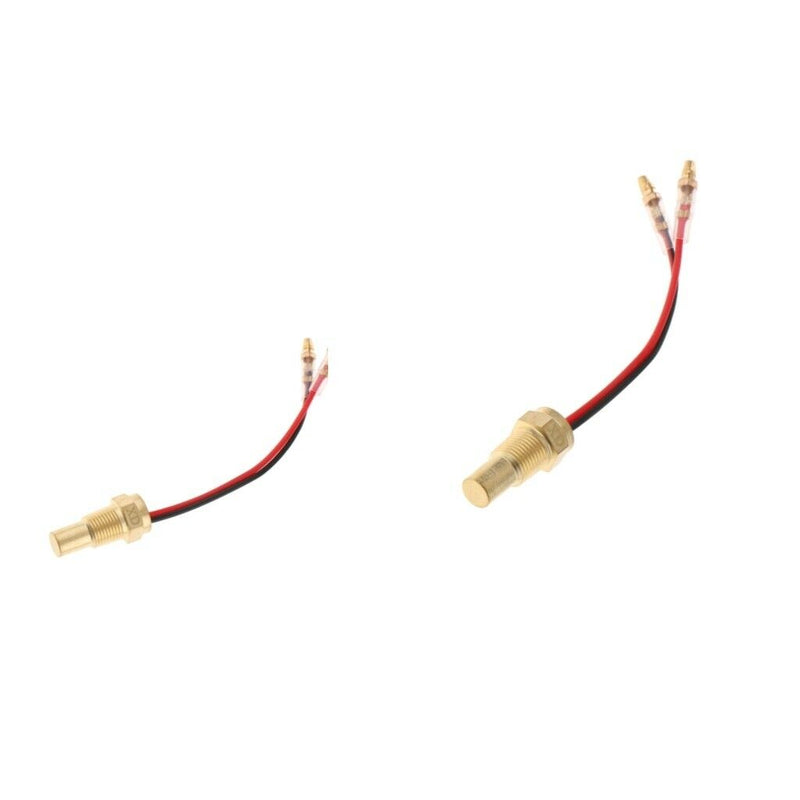 2 Pcs Vehicle SUV Water Temperature Gauge 10mm Head   1/8 Threaded Sensor -