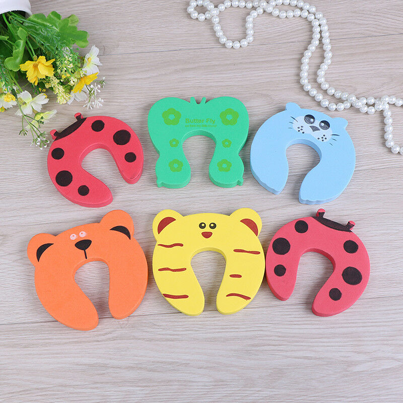6X Baby safety foam door jammer guard finger protector animal design  .l8