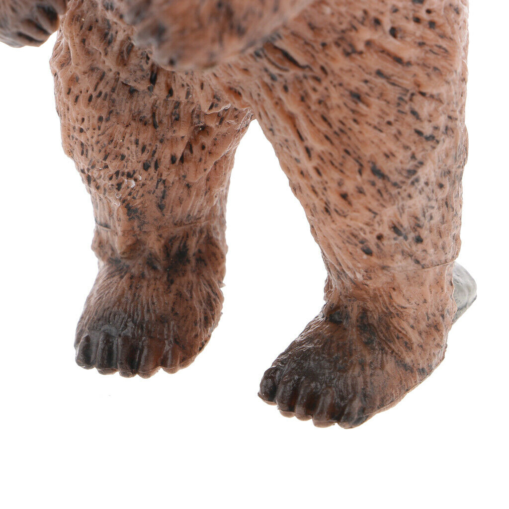 Educational Zoo Animals Jungle Animals for Kids, Hand Painted Brown Bear Figures