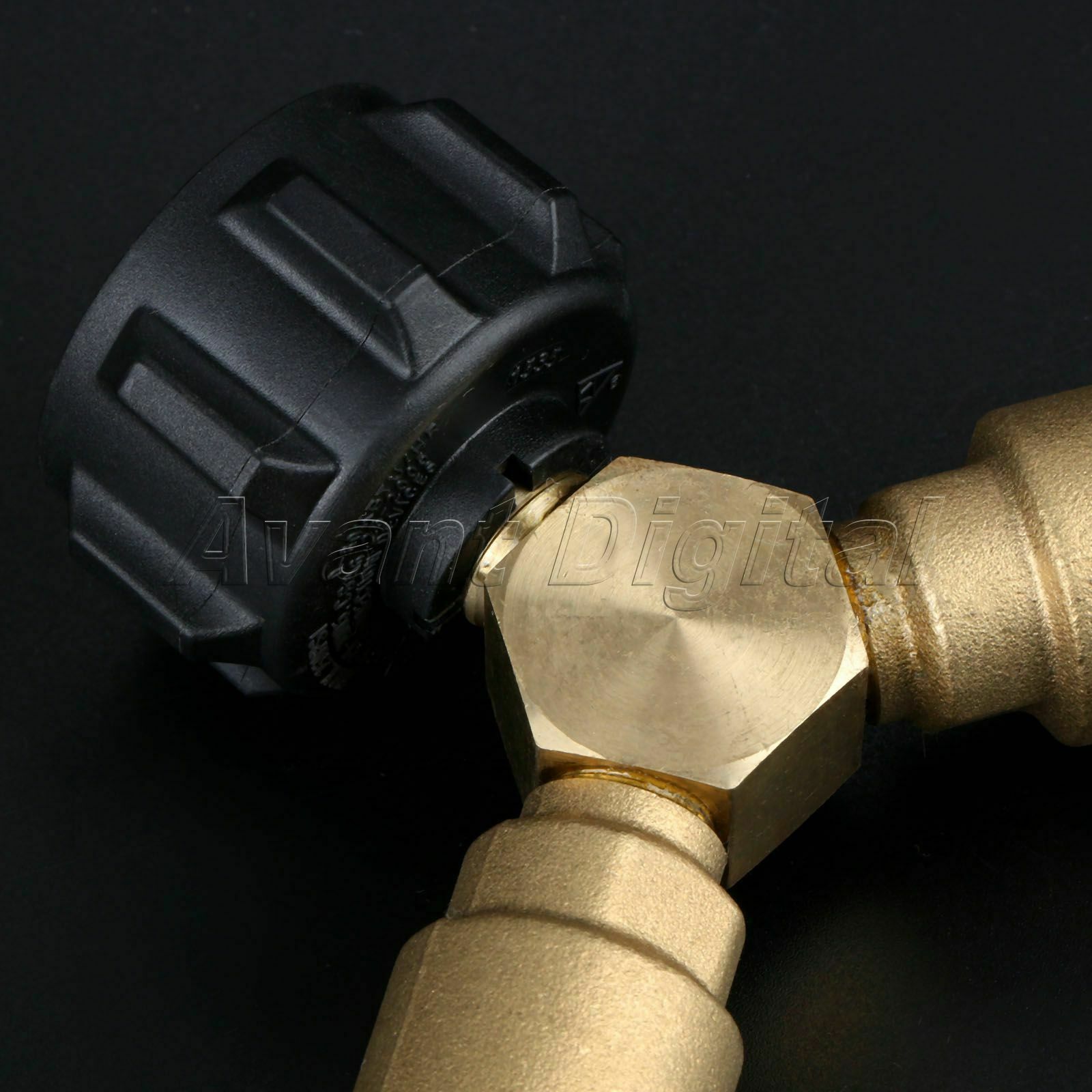 QCC1/POL Propane Y-Splitter Tee Adapter Connector Valve For Outdoor BBQ Cylinder