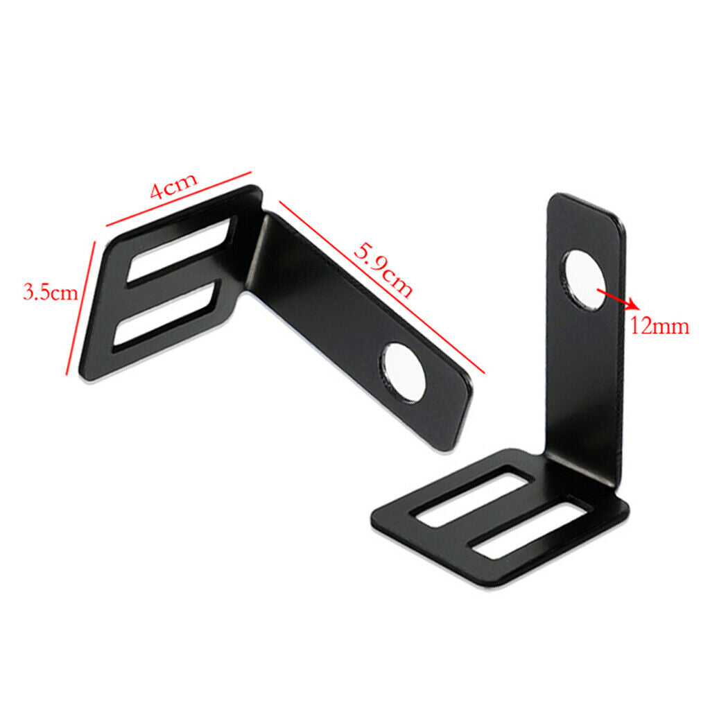 2x Black Universal Motorbike Turn Signal Relocater Holder Shock Bracket