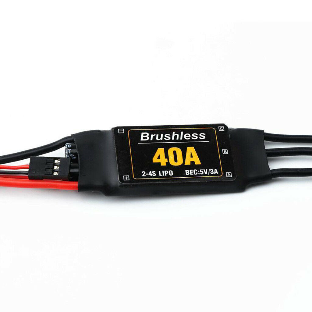40A ESC Brushless  â€‹â€‹Controller with T Connector And 3.5mm Banana