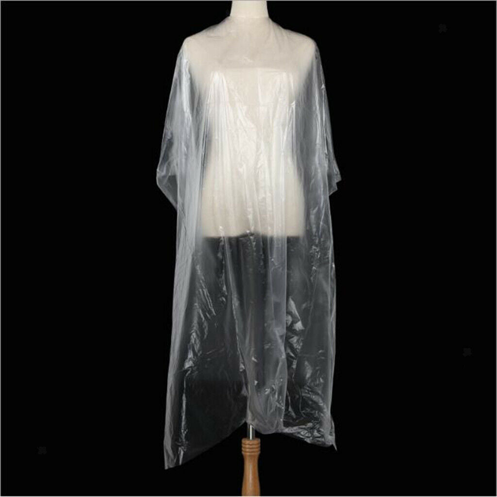 100Pcs Large Disposable Hair Cutting Cape Gown Salon Stylist Barber Capes