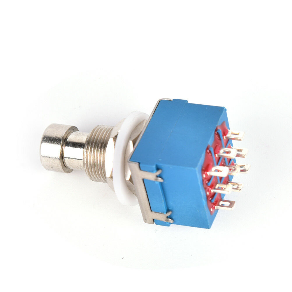 1pc 9-pin 3PDT Guitar Effects Pedal Box Stomp Foot Metal Switch True Bypass Tt