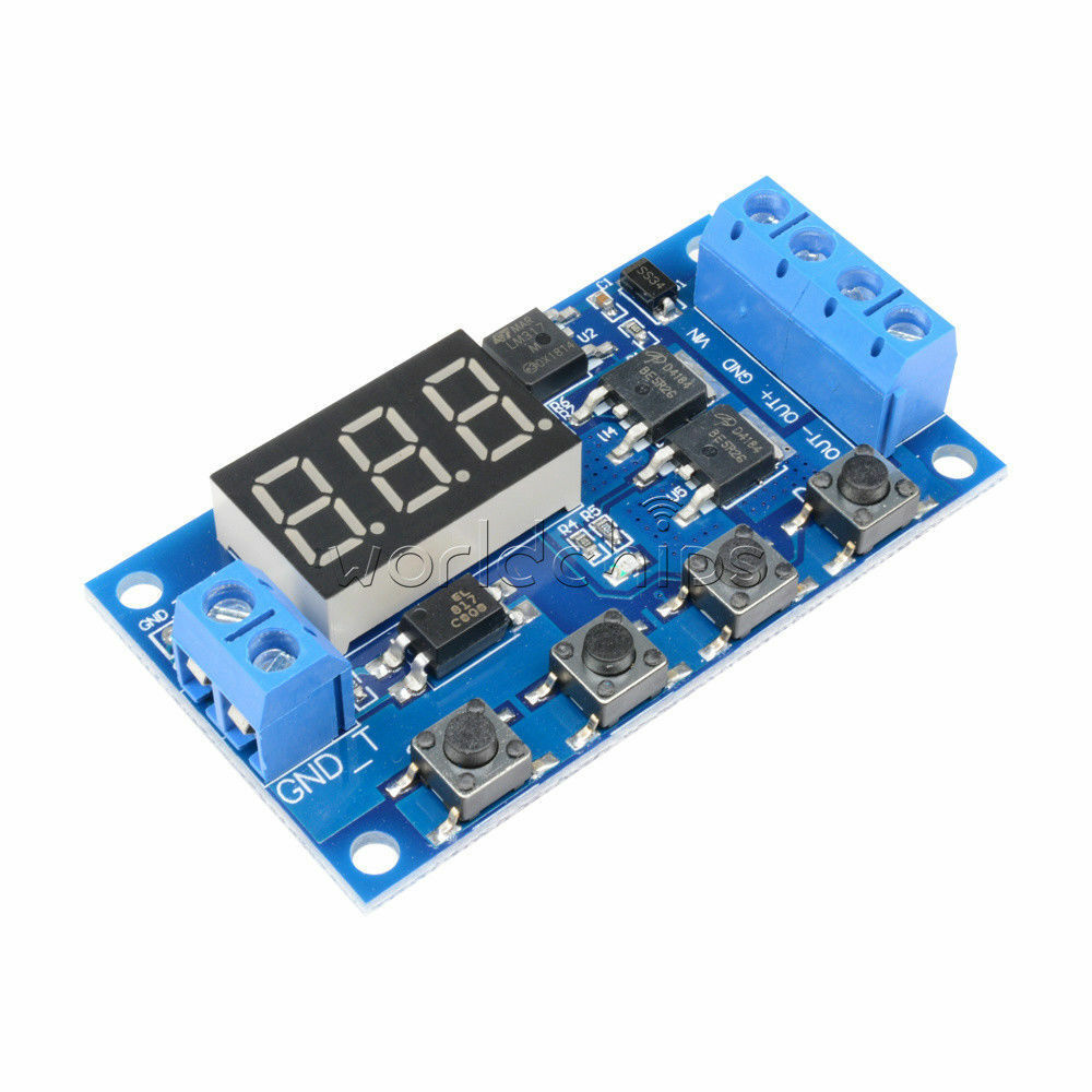 Dual MOS 5-36V Control Delay Relay Trigger Cycle Timing 12V 24V On/ Off Switch