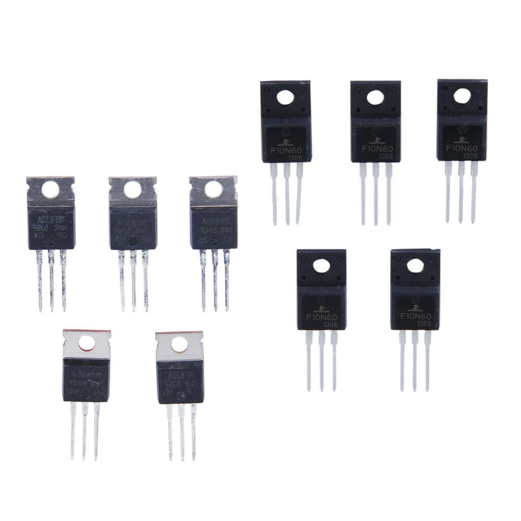 10pcs N-Channel Mosfet Transistor Assortment 5A 500V 10A 600V TO-220