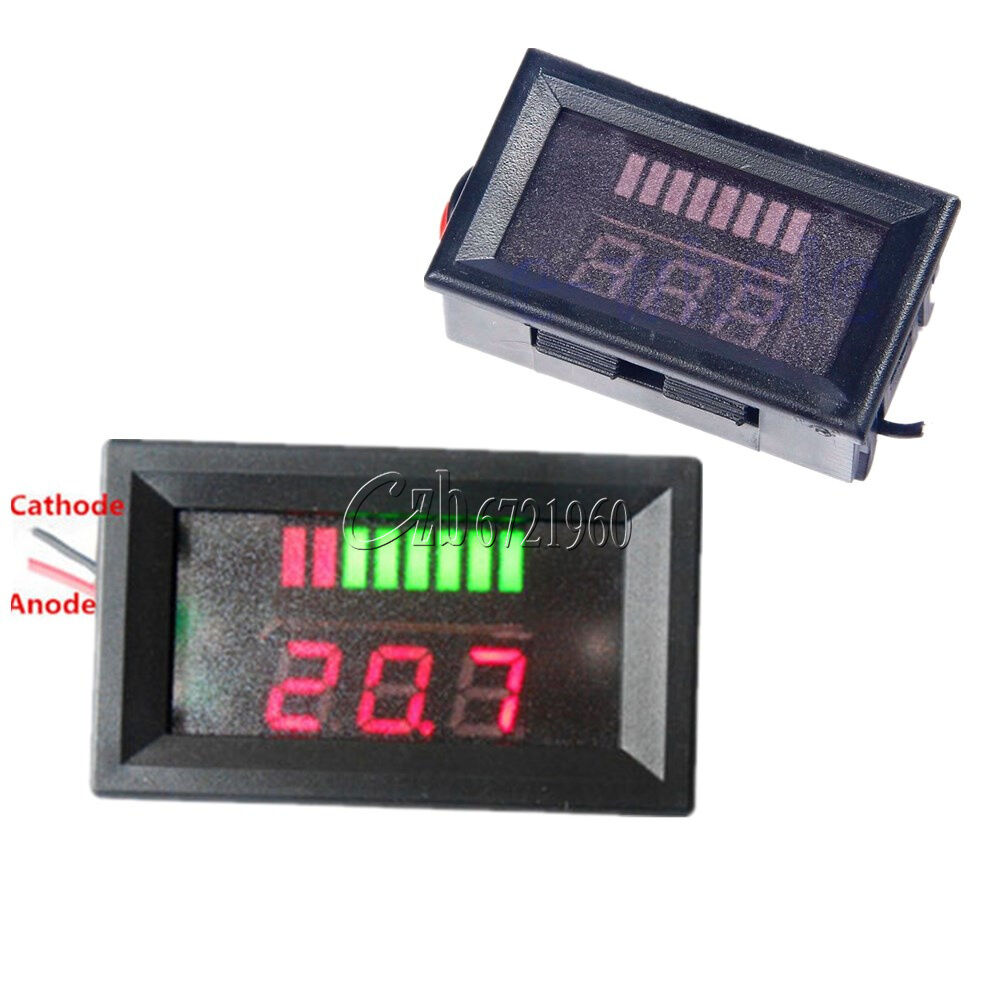 Red 12V ACID Lead Battery Capacity Indicator Charge Level LED Tester Voltmeter