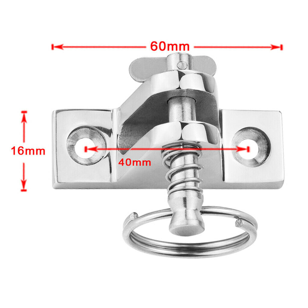 Deck Hinge Boat Bimini Top Fitting Quick Release Pin Ring - Stainless Steel