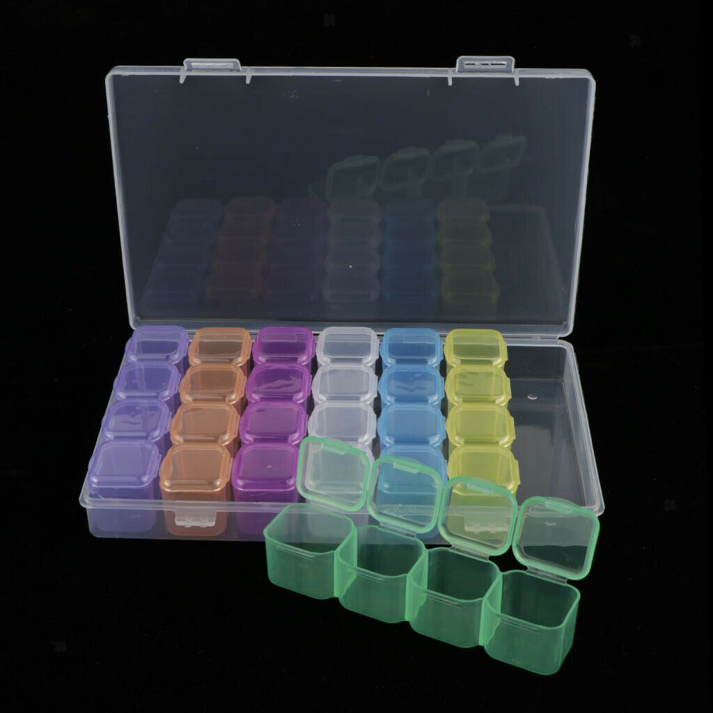 3Pcs Plastic Jewelry Organizer Container Storage Box Single Mini Plastic Storage