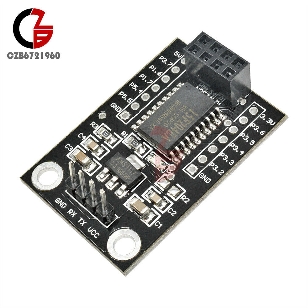 STC15F204 Development Board Wireless NRF24L01 Module I/O UART Serial 3.3V 5V
