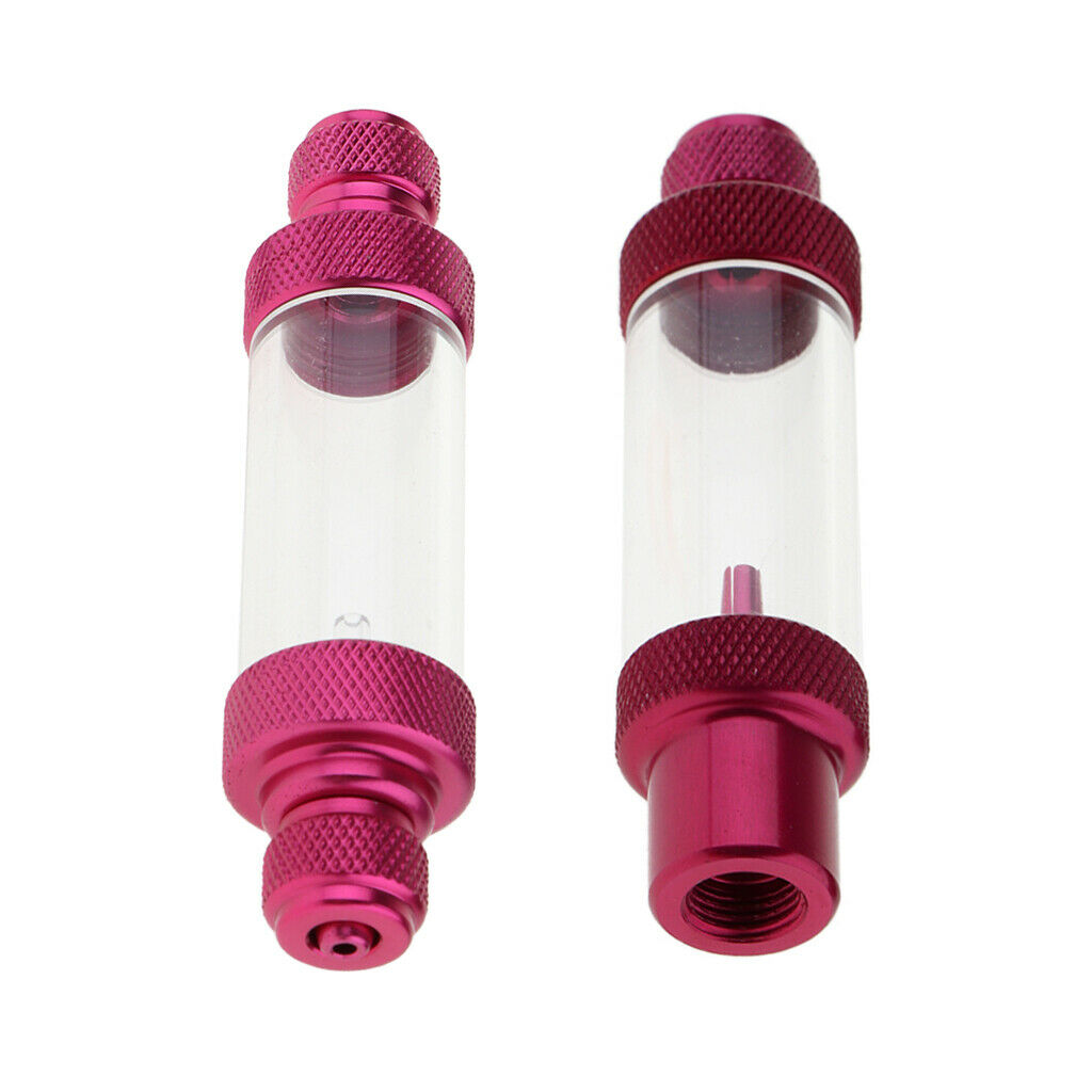 Aquarium Aluminum Bubble Counter with Check Valve for Co2 Diffuser Double Head