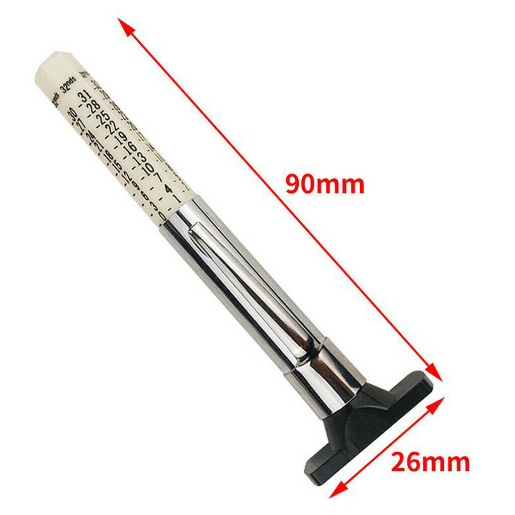Tester Motor Car Bike Tire Tread Depth Gauge Metric Standard Measure 0-25mm