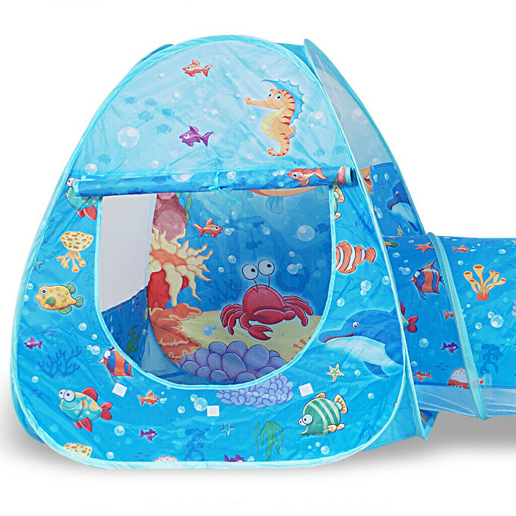 3 In 1 Playpen Play Tent Kids Baby Tunnel Ball Pit Playhouse Castle Toys