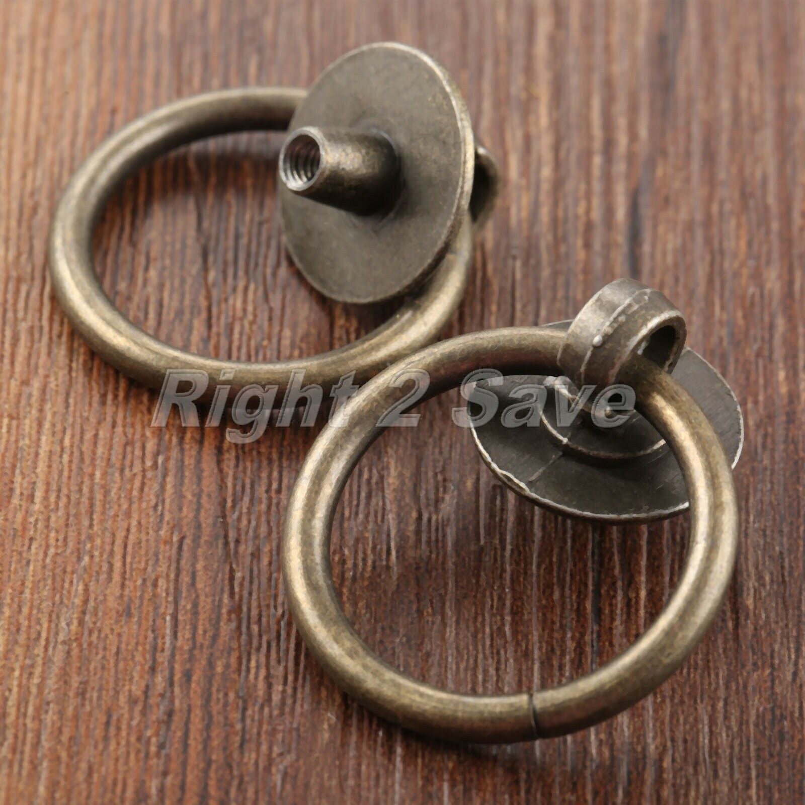 Retro Furniture Dresser Door Handle Cabinet Knobs Drawer Pulls Drop Ring 40*30mm