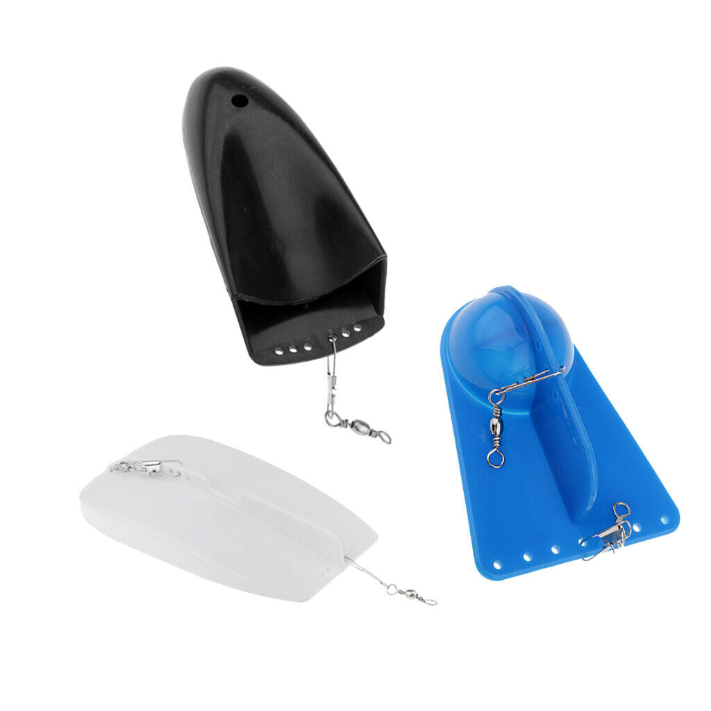 3pcs Trolling Planer Board Adjustable Diving Board White/Bule/Black