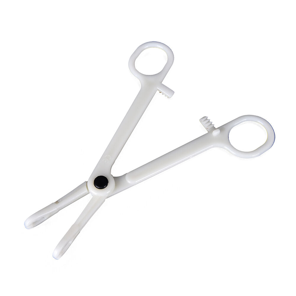 1pcs Piercing Supplies Tool Clamp Disposable Plastic Slotted Round Forcep.l8