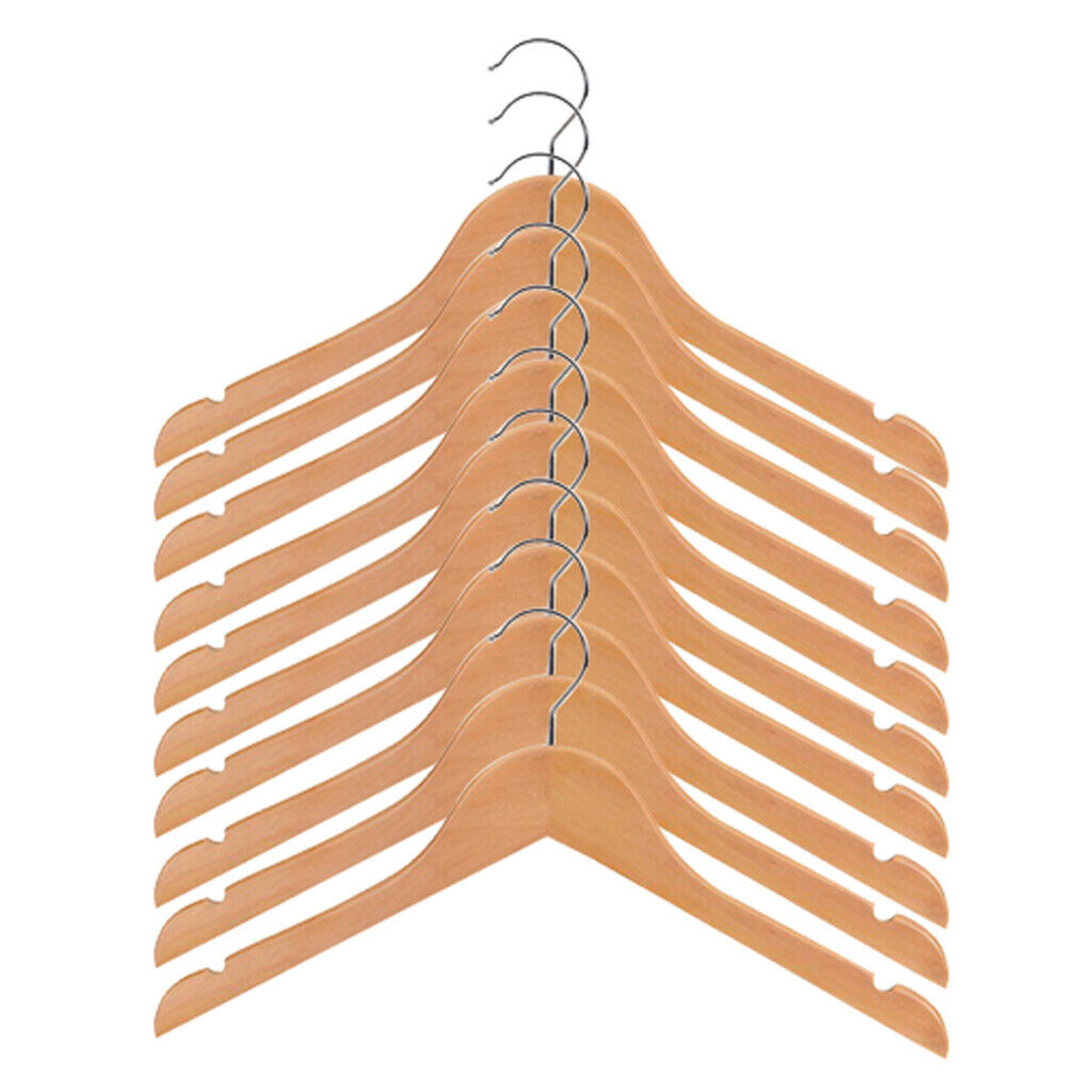 20 Pieces Kids Baby Toddler Wooden Hangers Clothes Coat Hangers Non-slip Bar