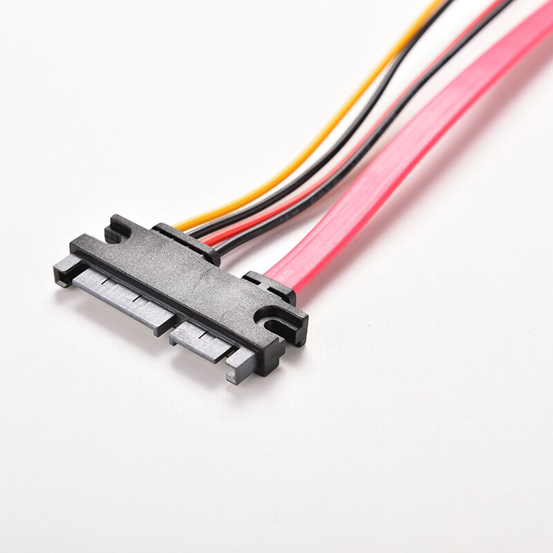 30CM Male to Female 7+15 Pin SATA Data HDD Power Combo Extend Extension Cabl Tt