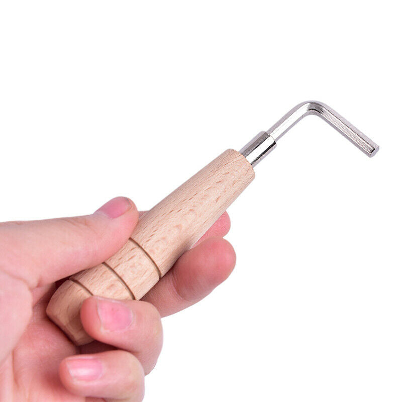 1PC Guitar Neck Wrench Key Wooden Handle Mandolin Ukulele Luthier Tool.l8
